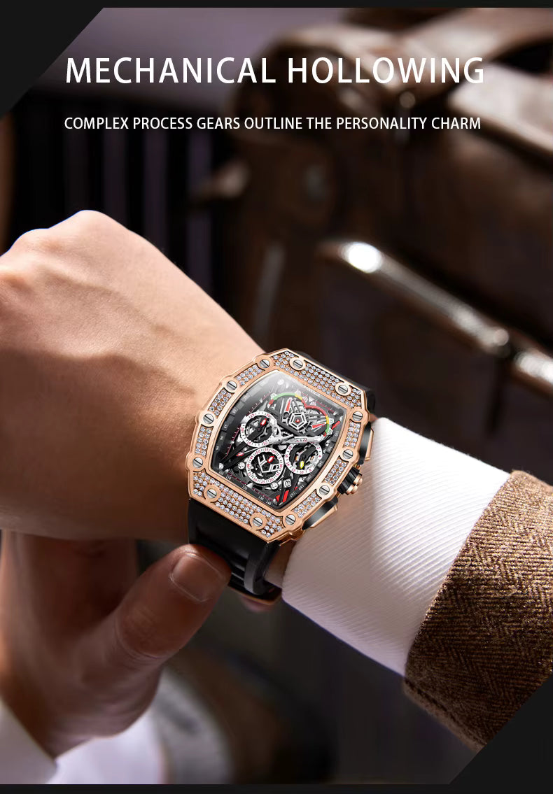 ONOLA 6827Q Men's Sport Chronograph Watch – Waterproof, Luminous & Built to Last
