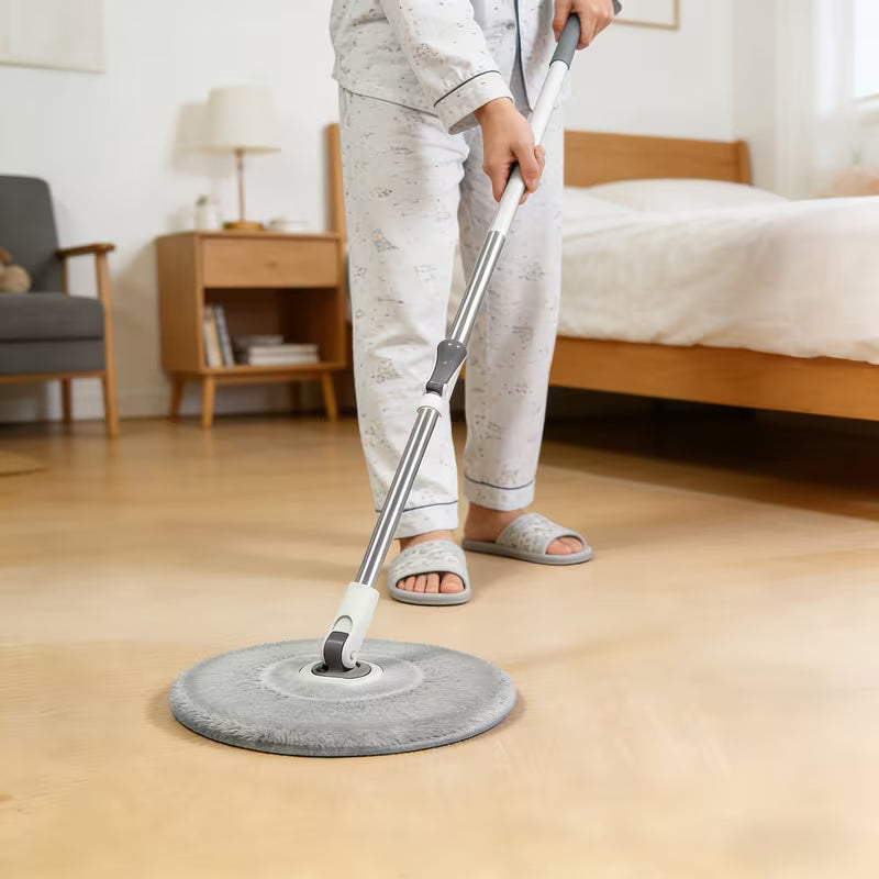 360° Spin Mop & Bucket Set with 4 Microfiber Pads
