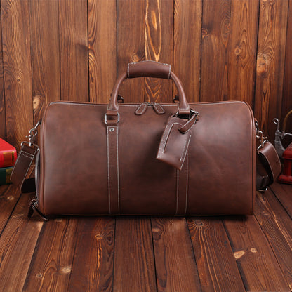 Custom PU Leather Duffle Bag with Shoe Compartment