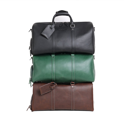 Custom PU Leather Duffle Bag with Shoe Compartment