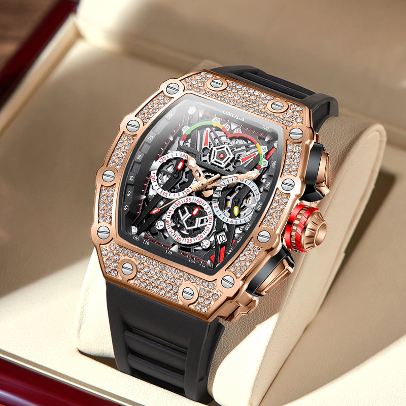 ONOLA 6827Q Men's Sport Chronograph Watch – Waterproof, Luminous & Built to Last