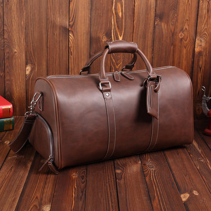 Custom PU Leather Duffle Bag with Shoe Compartment