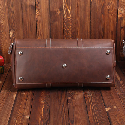 Custom PU Leather Duffle Bag with Shoe Compartment