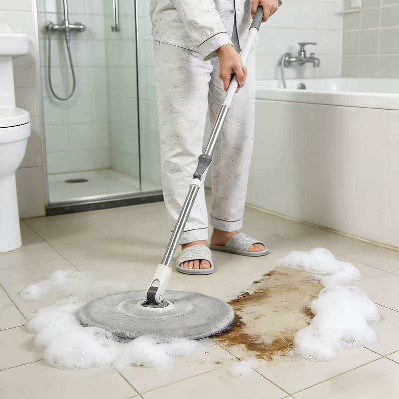 360° Spin Mop & Bucket Set with 4 Microfiber Pads