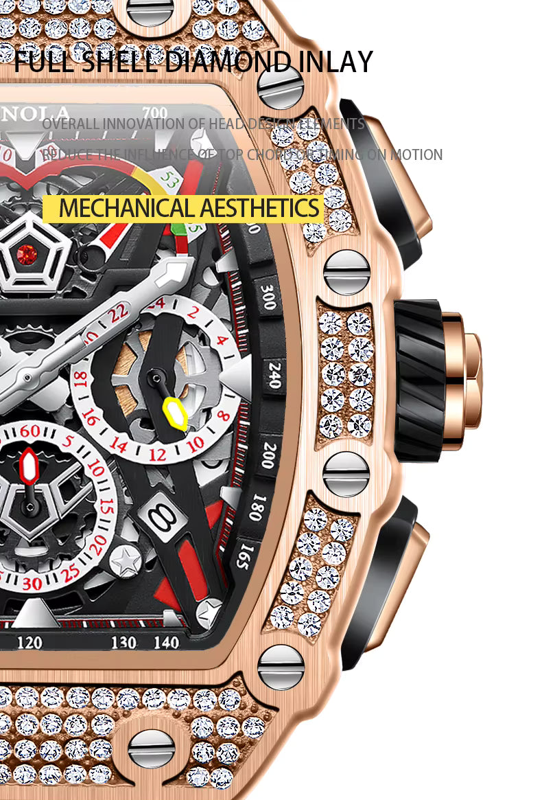 ONOLA 6827Q Men's Sport Chronograph Watch – Waterproof, Luminous & Built to Last