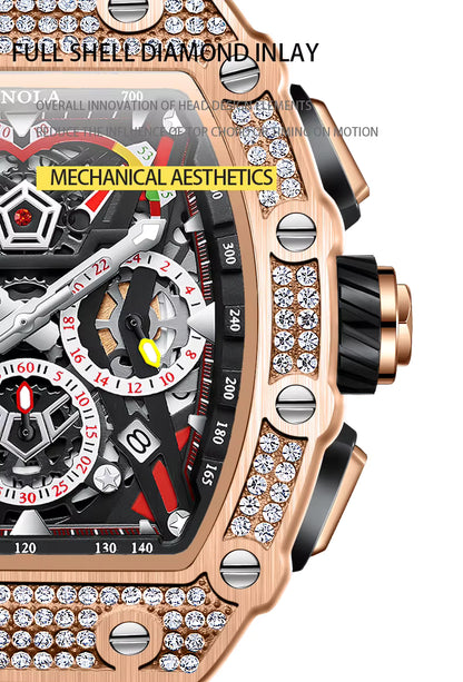 ONOLA 6827Q Men's Sport Chronograph Watch – Waterproof, Luminous & Built to Last